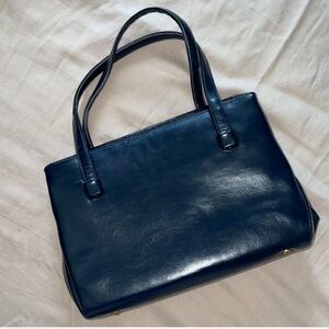 Navy bag genuine leather